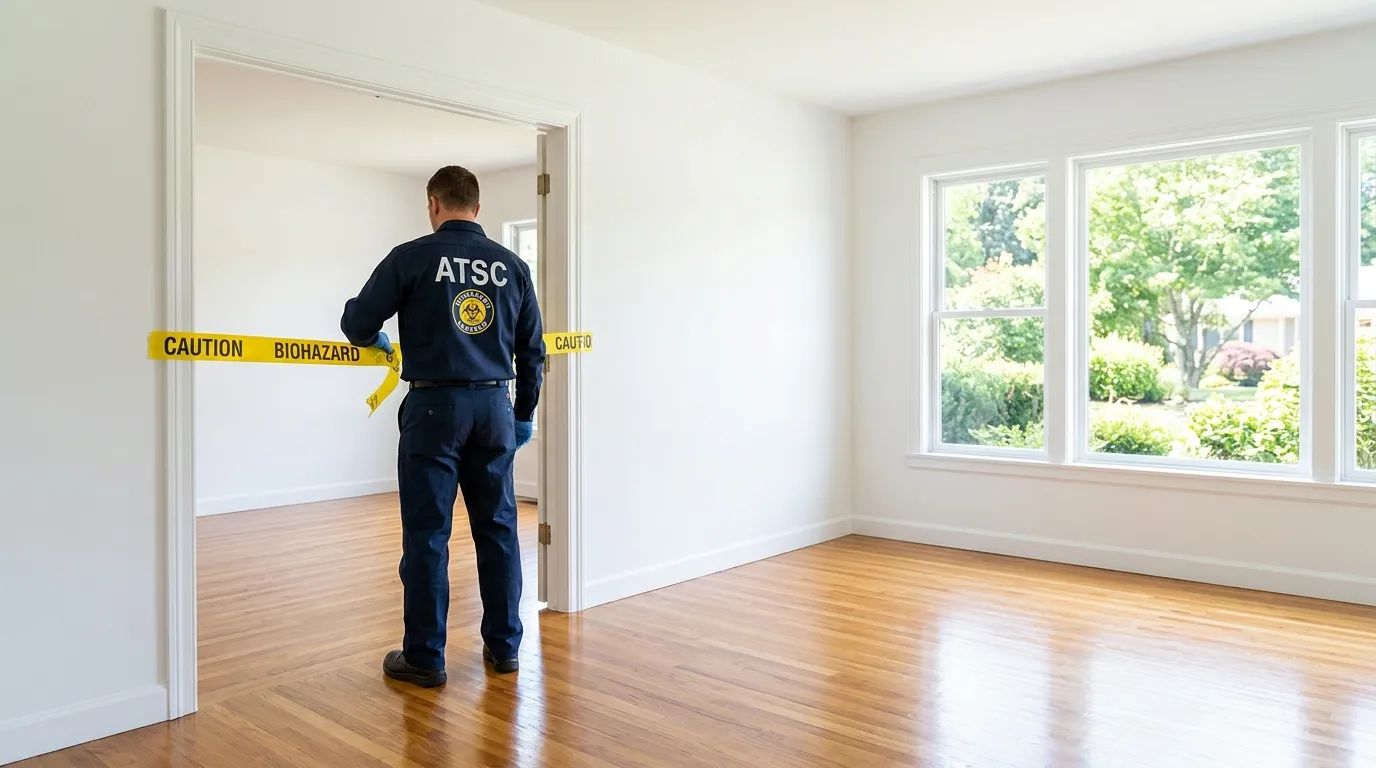 Certified biohazard cleanup crew performing Decomposition Cleanup in Ramblewood